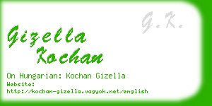 gizella kochan business card